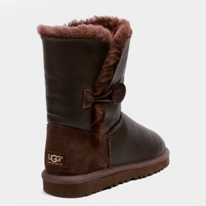 Ugg Kids Bailey Button Metallic - Chocolate