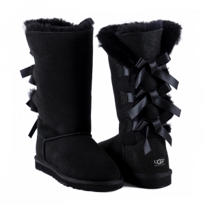 Ugg Women Bailey Bow Tall - Black