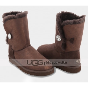 UGG Women Bailey Button Glitter - Chocolate