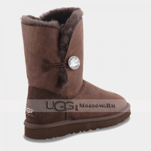 UGG Women Bailey Button Glitter - Chocolate