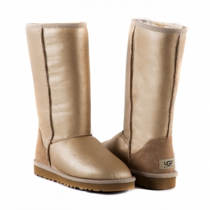 UGG Women Classic Tall Metallic - Soft Gold