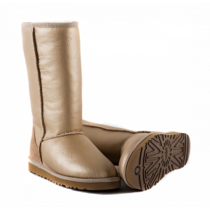 UGG Women Classic Tall Metallic - Soft Gold