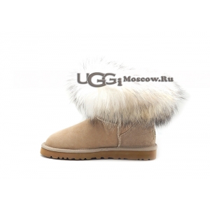 UGG Women With Silver Fur mini - Sand