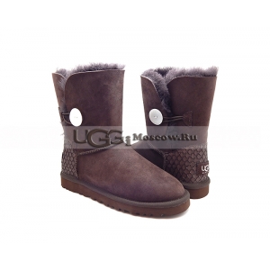 Ugg Bailey Button Short Perla - Chocolate