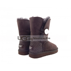 Ugg Bailey Button Short Perla - Chocolate