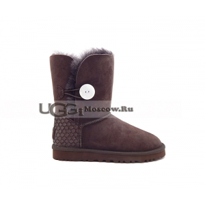 Ugg Bailey Button Short Perla - Chocolate