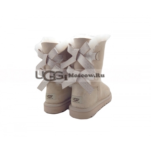 Ugg Women Bailey Bow Short Pattern - Sand