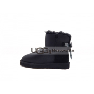 Ugg Women Bailey Bow Mini Metallic Pattern - Black