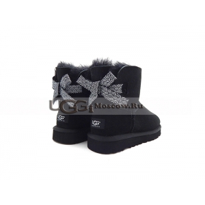 Ugg Women Bailey Bow Mini Pattern - Black