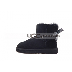 Ugg Women Bailey Bow Mini Pattern - Black