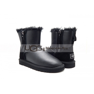 Ugg Women Mini Double Zip Metallic - Black