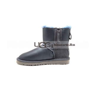 Ugg Women Mini Double Zip Metallic - Grey