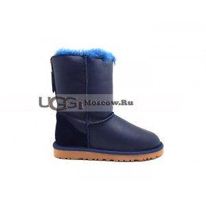 UGG Women Short Zip Metallic - Blue