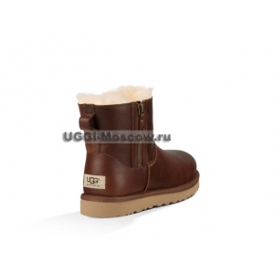 Ugg Women Mini Double Zip Metallic - Chestnut