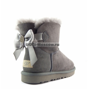 Ugg Women Mini Bailey Bow Medallion - Grey