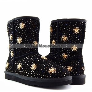 UGG Women Classic Short STARS -Black